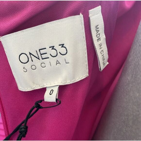 ONE33 SOCIAL Mercer Spaghetti Strap Ruffled Stretch Crepe Maxi Dress size 0 NWT - Picture 10 of 14